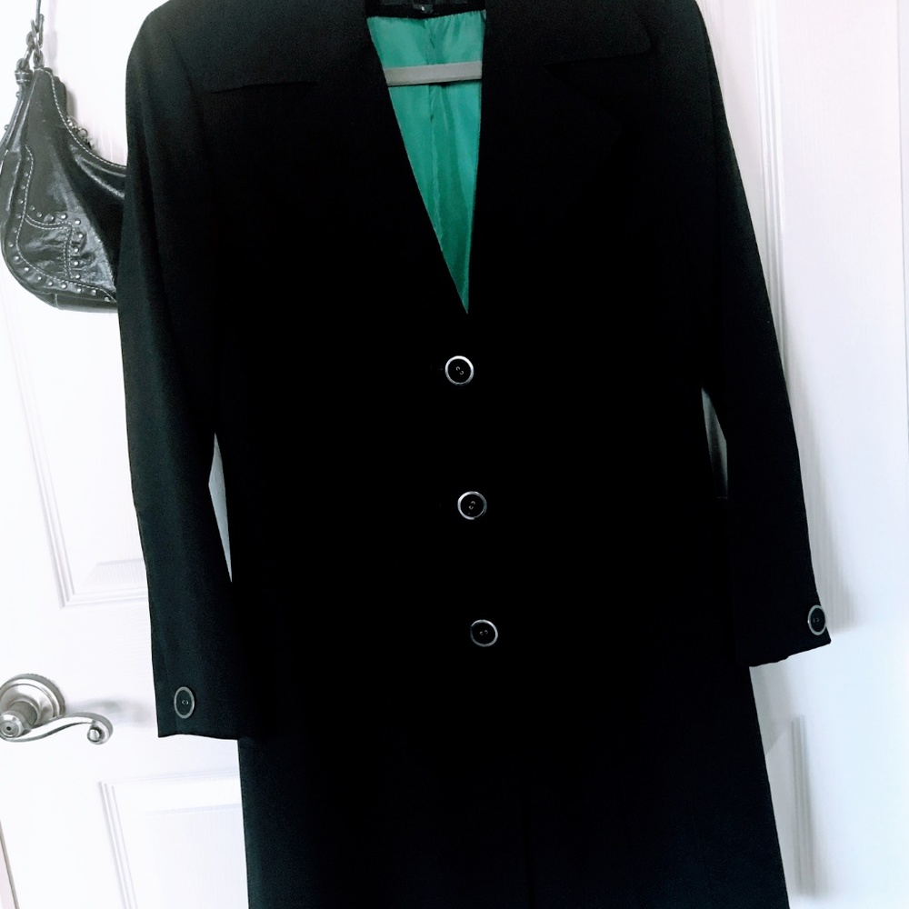 Black Signature Walker Coat by Larry Levine